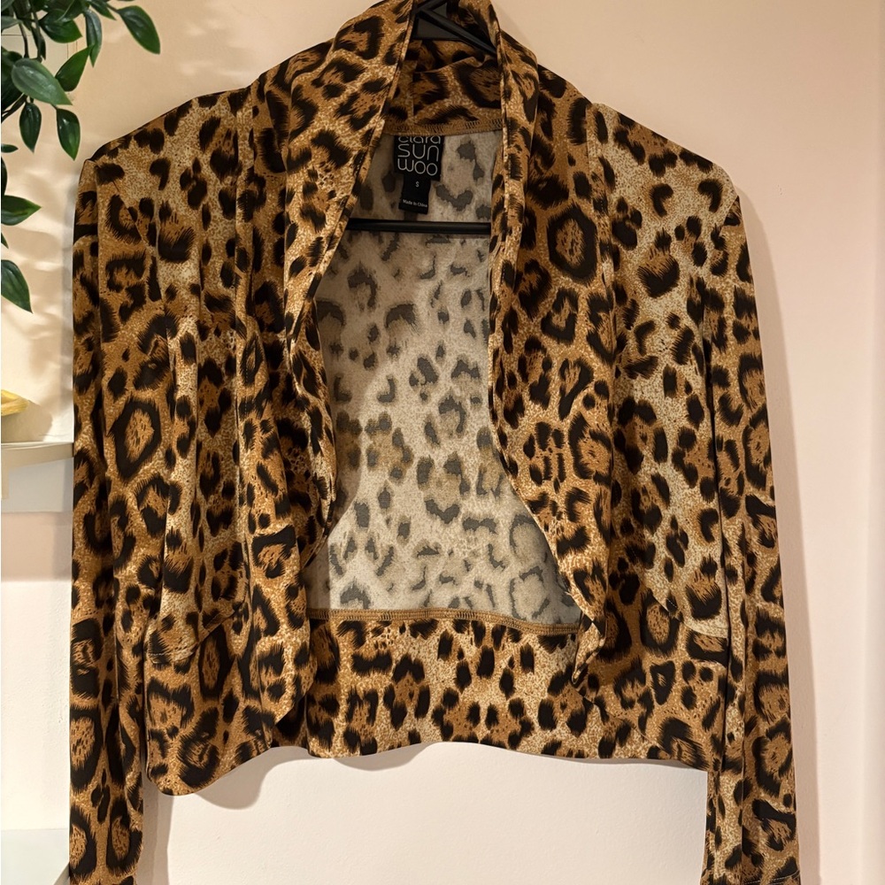 CLARA SUNWOO Animal Print Jacket Small
